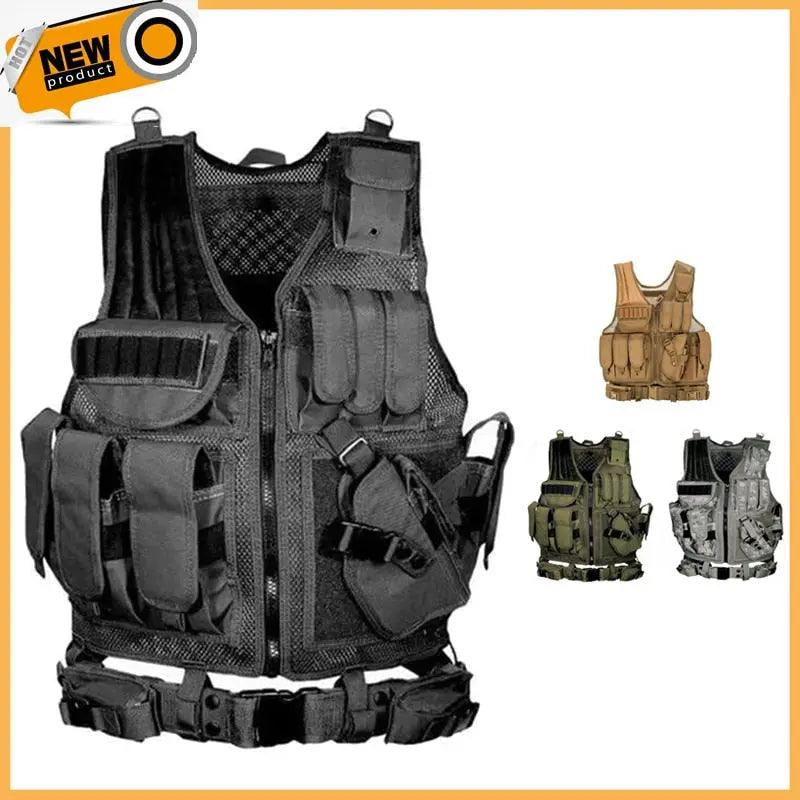 2023 Tactical Equipment Military Molle Vest Hunting Armor Vest Army Gear Airsoft Paintball Combat Protective Vest For CS Wargame Fit For Life Brands