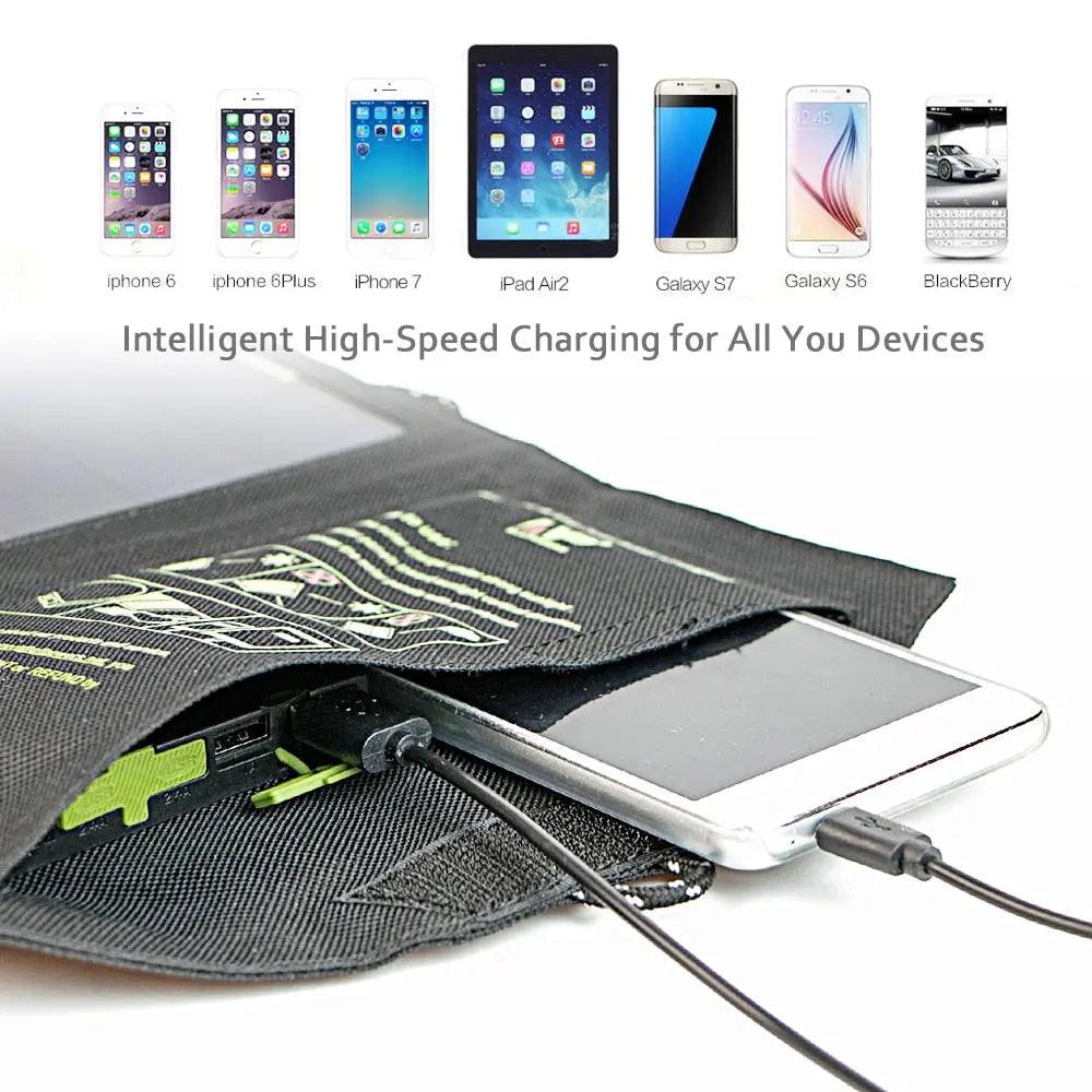 ALLPOWERS Solar Panel 5V 21W Built-in 10000mAh Battery Portable Solar Charger Waterproof Solar Battery for Mobile Phone Outdoor Fit For Life Brands