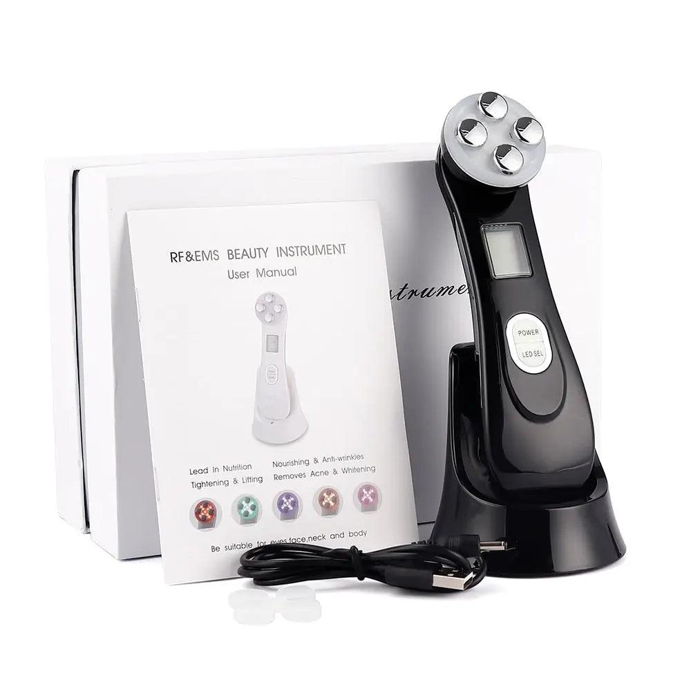 Facial Mesotherapy Electroporation RF Radio Frequency LED Photon Face Lifting Tighten Wrinkle Removal Skin Care Face Massager Fit For Life Brands
