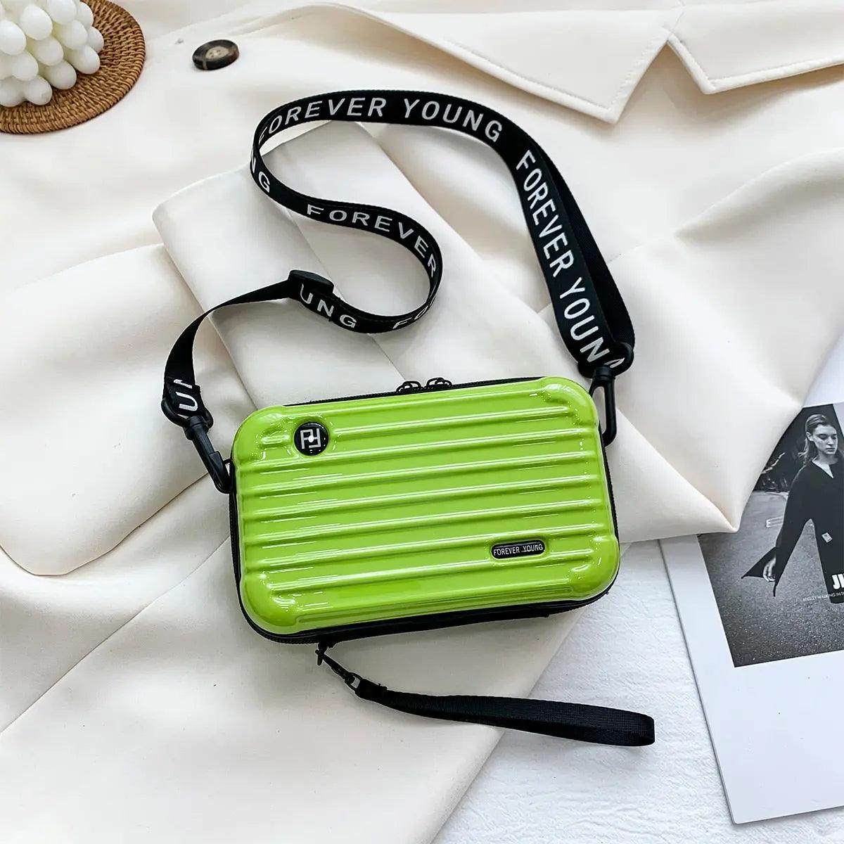 Luggage Small Bag Women's Crossbody Shoulder Personality Hand-Held Mini Suitcase-Style Box Small Square Women's Bag USAdrop