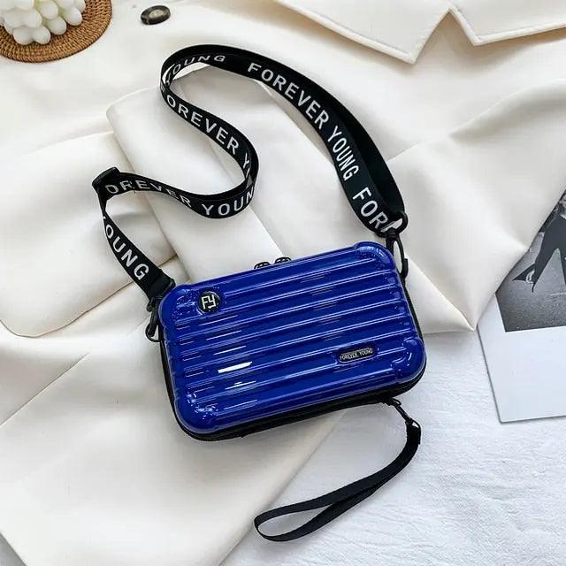 Luggage Small Bag Women's Crossbody Shoulder Personality Hand-Held Mini Suitcase-Style Box Small Square Women's Bag USAdrop