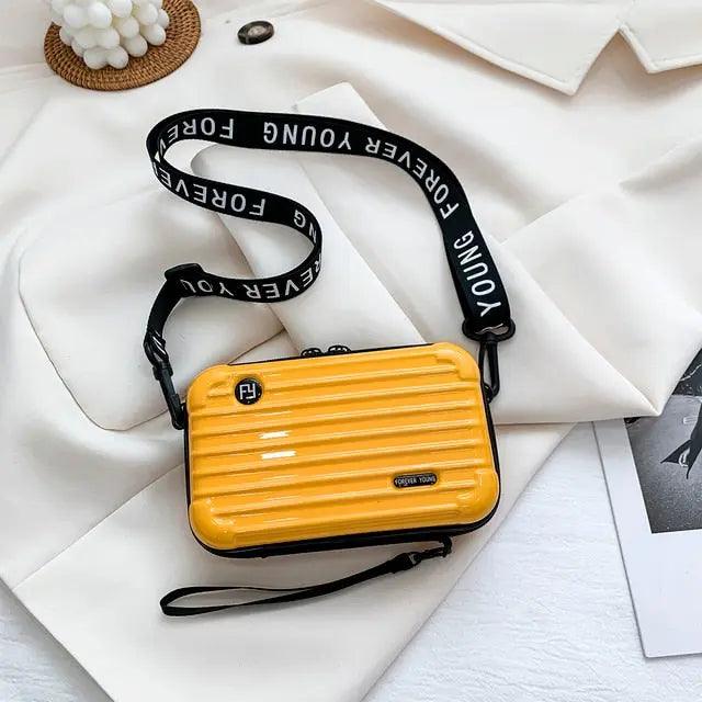 Luggage Small Bag Women's Crossbody Shoulder Personality Hand-Held Mini Suitcase-Style Box Small Square Women's Bag USAdrop