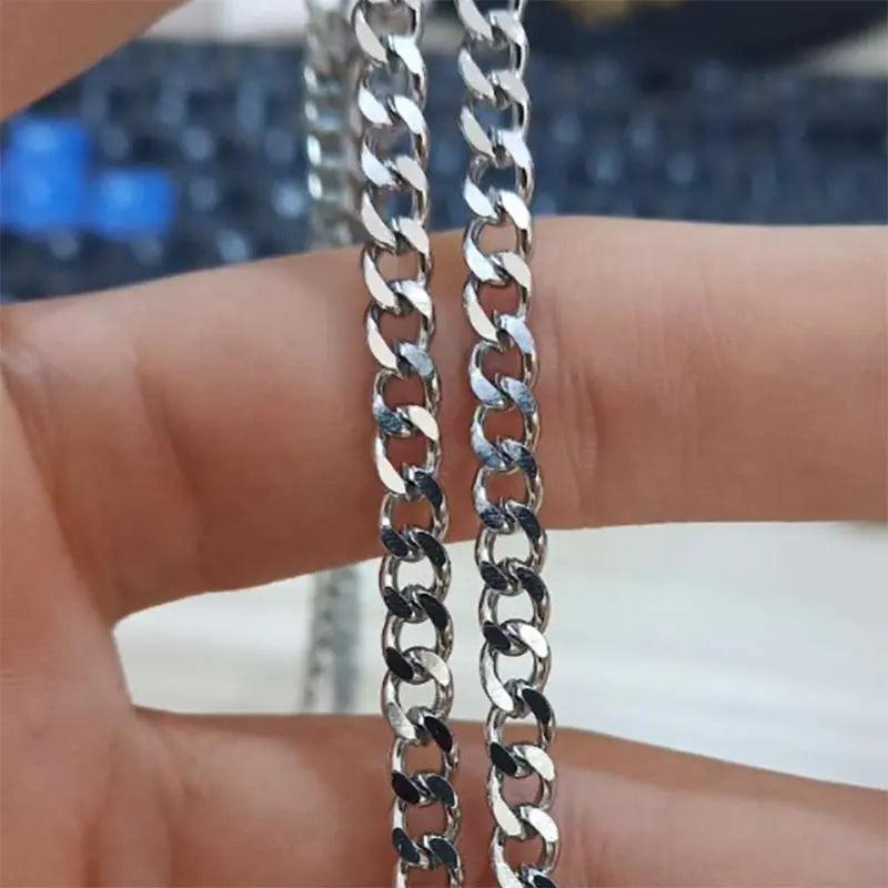 Personalised Name Necklaces For Women and Men Punk Nameplate Jewelry Stainless Steel Curb Chain Custom Letter Necklace Collier Fit For Life Brands