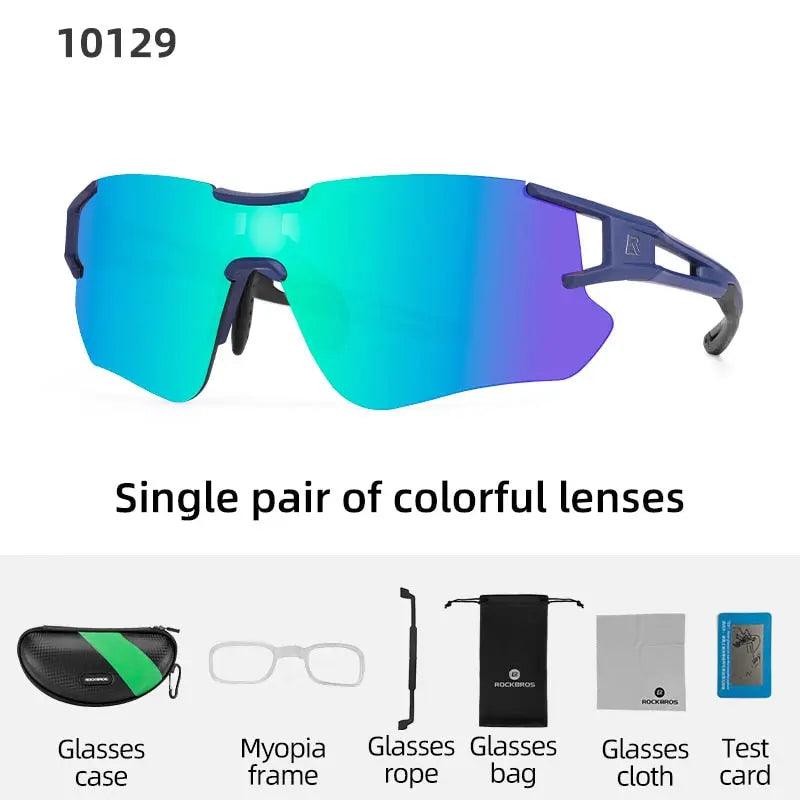 ROCKBROS Polarized Photochromic Cycling Glasses Bike Glasses Outdoor Sports MTB Bicycle Sunglasses Goggles Eyewear Myopia Frame Fit For Life Brands