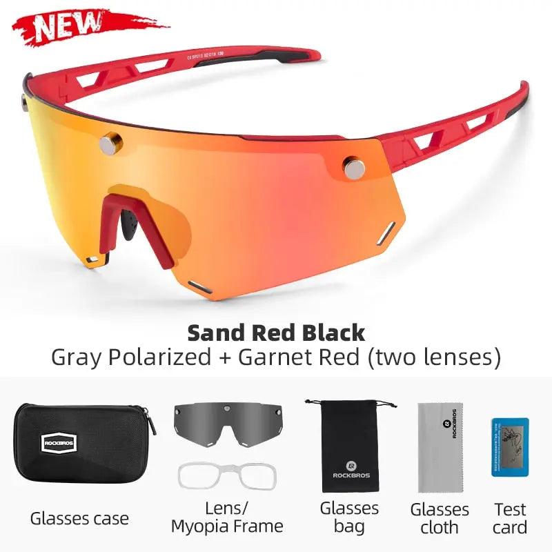 ROCKBROS Polarized Photochromic Cycling Glasses Bike Glasses Outdoor Sports MTB Bicycle Sunglasses Goggles Eyewear Myopia Frame Fit For Life Brands