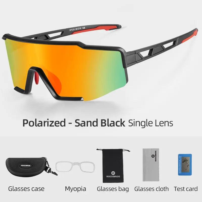 ROCKBROS Polarized Photochromic Cycling Glasses Bike Glasses Outdoor Sports MTB Bicycle Sunglasses Goggles Eyewear Myopia Frame Fit For Life Brands
