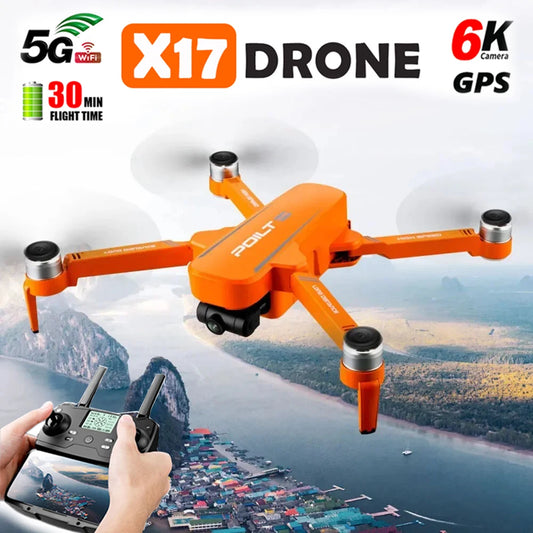 X17 Rc Drone 6K Professional Dual HD Camera 5G GPS Quadcopter.