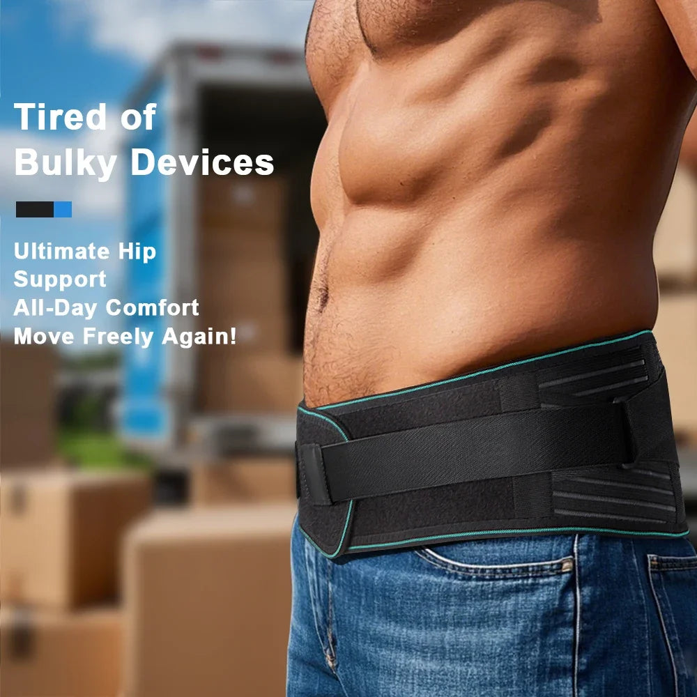 1PCS Lower Back Support Belt- Adjustable Lumbar Brace for Lifting- Breathable Mesh with 4 Metal Stays, Posture Corrector for Work
