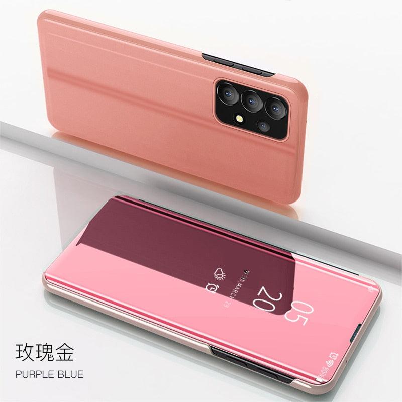 For Samsung A23 5G Case Luxury Smart Mirror Magnetic Flip Leather Kickstand Phone Case For Samsung Galaxy A33 A53 A73 Back Cover - Fit For Life Brands