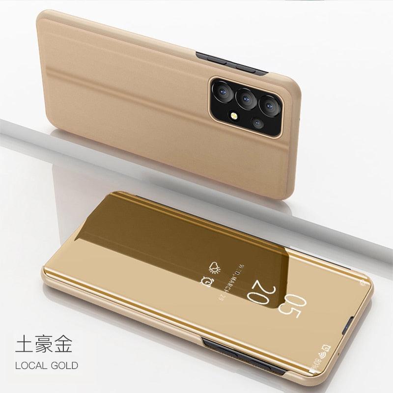 For Samsung A23 5G Case Luxury Smart Mirror Magnetic Flip Leather Kickstand Phone Case For Samsung Galaxy A33 A53 A73 Back Cover - Fit For Life Brands
