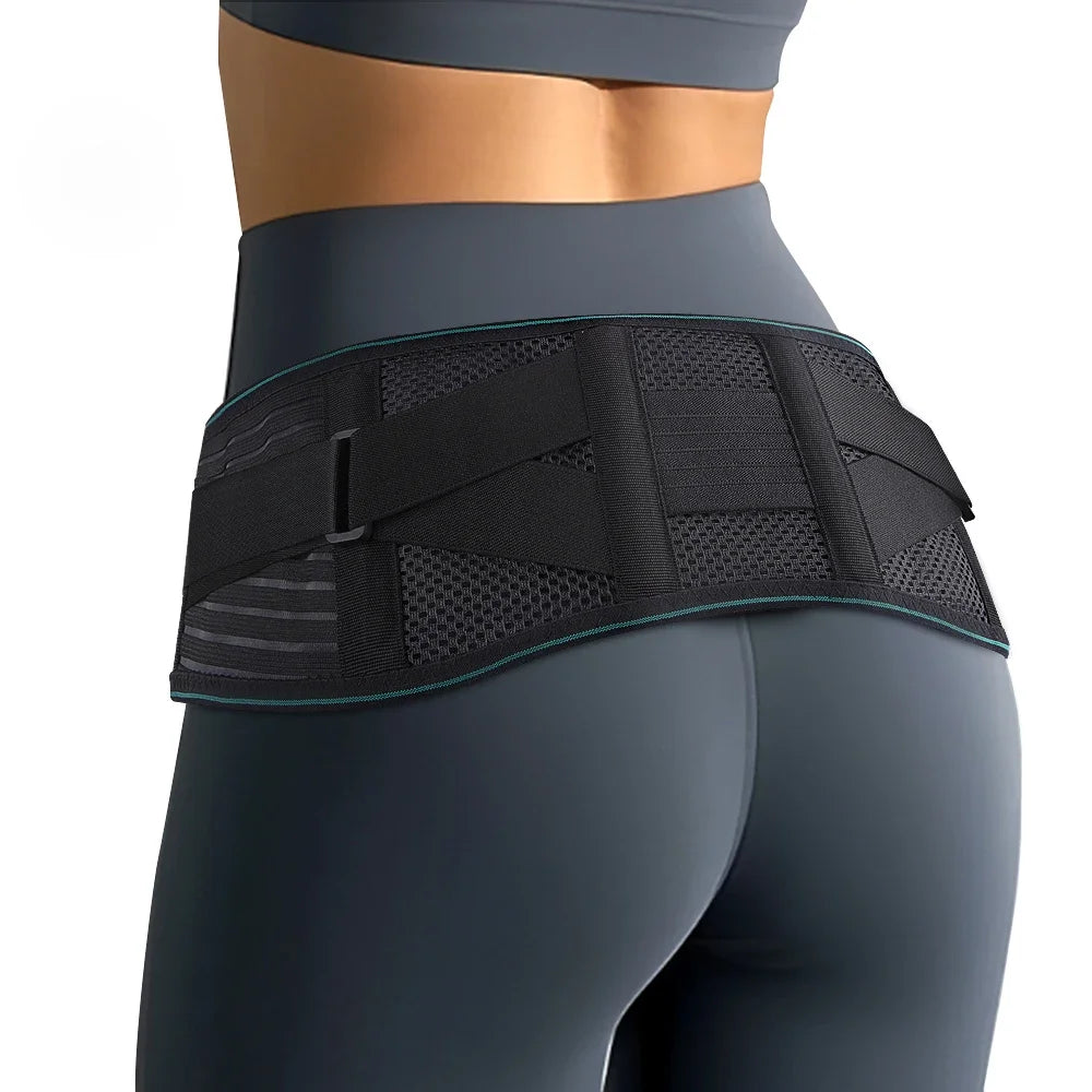 1PCS Lower Back Support Belt- Adjustable Lumbar Brace for Lifting- Breathable Mesh with 4 Metal Stays, Posture Corrector for Work