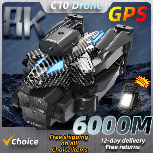 New C10 Max 6000M GPS Rc Drone HD.