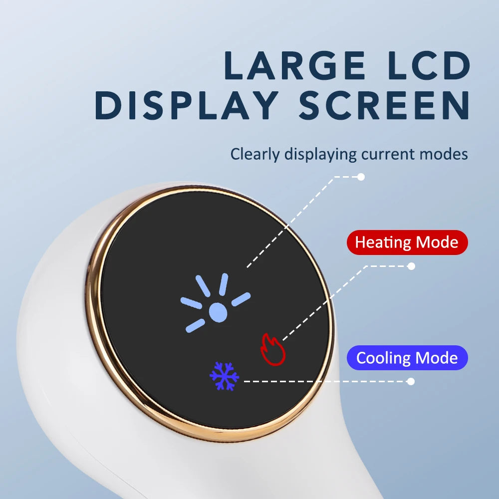 Heat & Cold Face Beauty Device 2 LED Lights Modes Electric Lifting Tightening Eyes Neck Double Chin Massager Skin Care Facial Tool