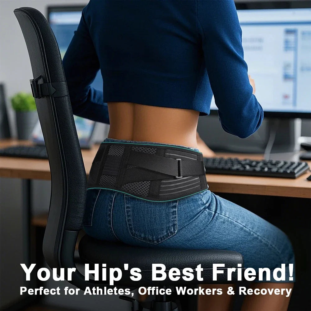 1PCS Lower Back Support Belt- Adjustable Lumbar Brace for Lifting- Breathable Mesh with 4 Metal Stays, Posture Corrector for Work