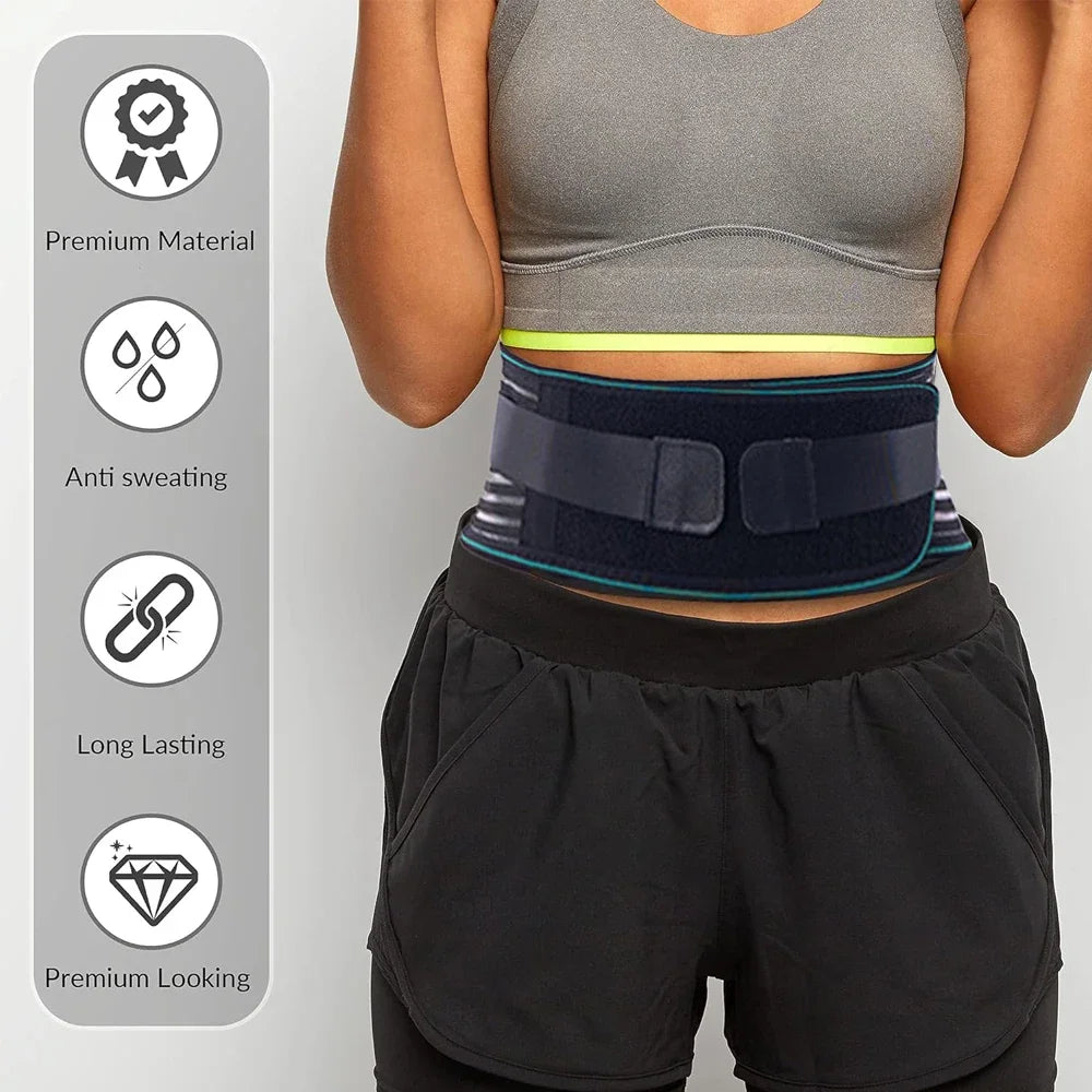 1PCS Lower Back Support Belt- Adjustable Lumbar Brace for Lifting- Breathable Mesh with 4 Metal Stays, Posture Corrector for Work