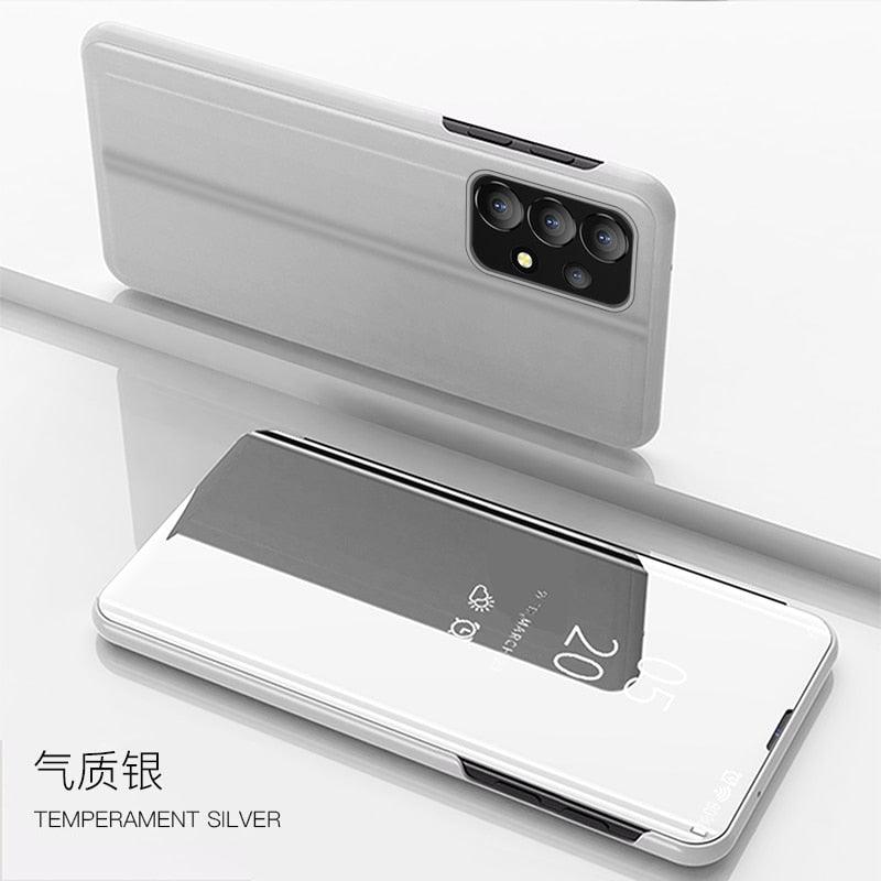 For Samsung A23 5G Case Luxury Smart Mirror Magnetic Flip Leather Kickstand Phone Case For Samsung Galaxy A33 A53 A73 Back Cover - Fit For Life Brands