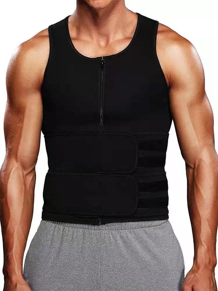Men Body Shaper Waist Sauna Sweat Vest Compression Undershirt Shapewear Fat Burner Tank Tops Trainer Vest Slimming Shirt - Fit For Life Brands