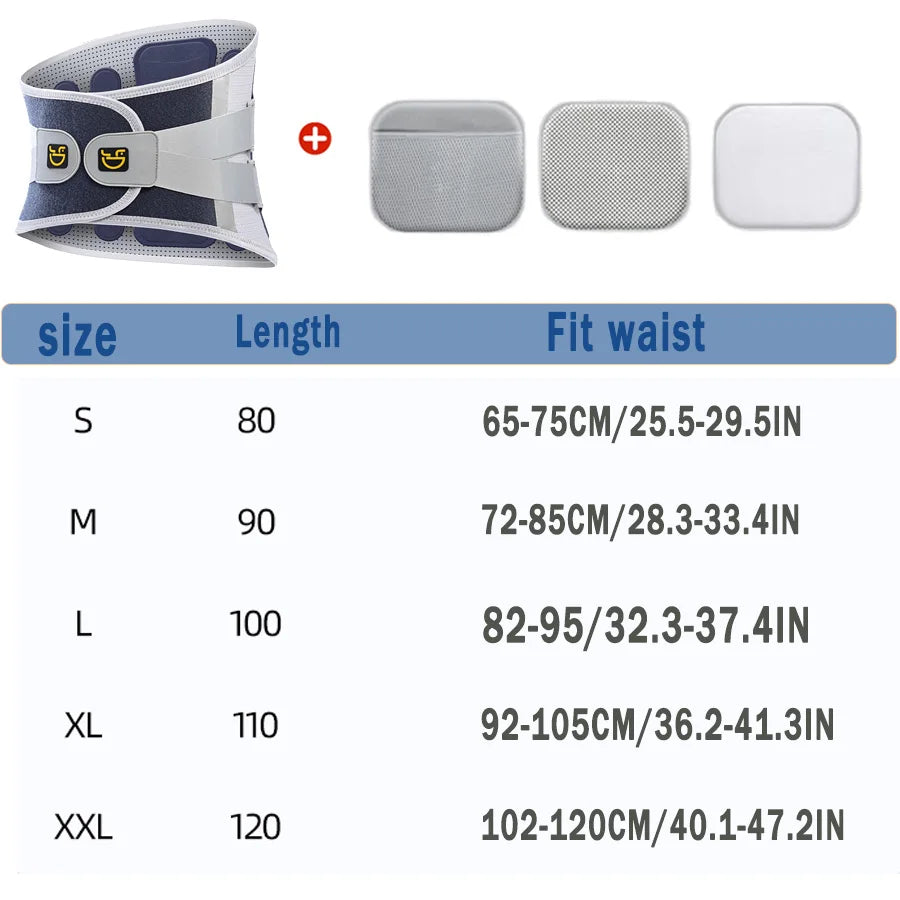Back Brace Support Belt for Lower Back Pain Relief Adjustable Men Women Waist Lumbar Support Sciatica Scoliosis Herniated Disc