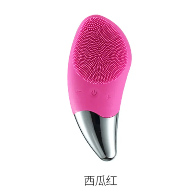 Mini Electric Face Washer Cleanser Silicone Facial Cleanser Waterproof Rechargeable Ultrasonic Pore Facial Cleaner