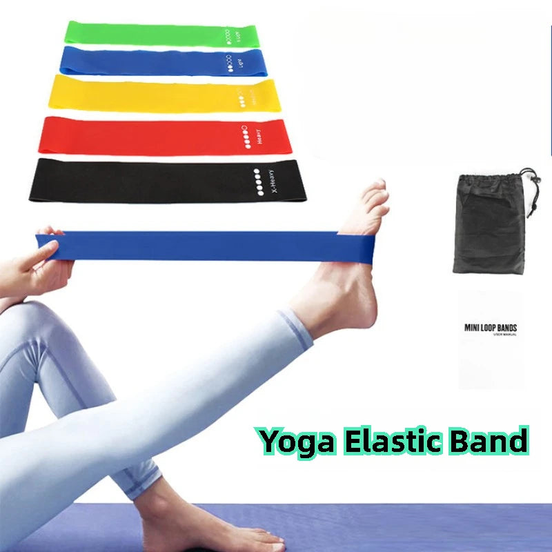 5PCS Resistance Bands for Men and Women Elastic Exercice Bands for Yoga Pilates Physical Therapy Home Gym Workout Stretch Bands