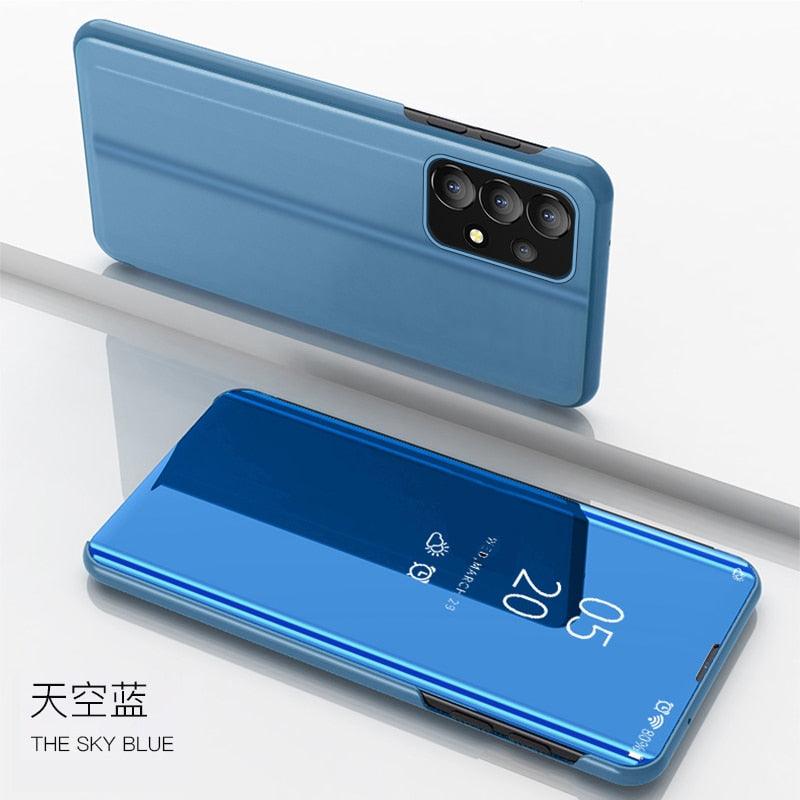 For Samsung A23 5G Case Luxury Smart Mirror Magnetic Flip Leather Kickstand Phone Case For Samsung Galaxy A33 A53 A73 Back Cover - Fit For Life Brands