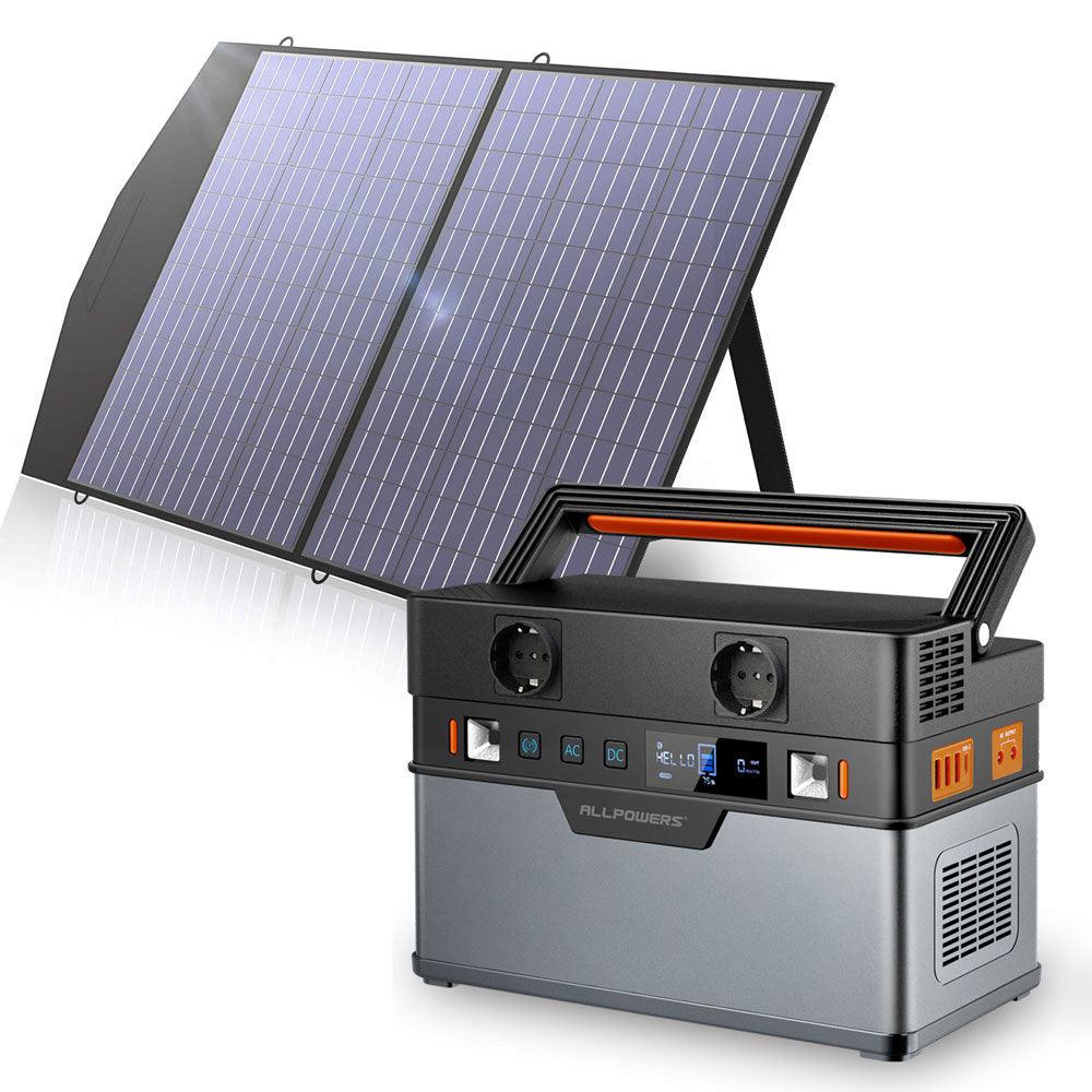 ALLPOWERS Solar Generator, 110V/220V Portable Power Station,Mobile Emergency Backup Power With 18V Foldable Solar Panel Charger - Fit For Life Brands
