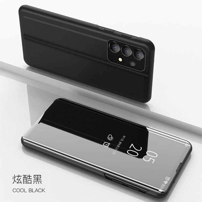 For Samsung A23 5G Case Luxury Smart Mirror Magnetic Flip Leather Kickstand Phone Case For Samsung Galaxy A33 A53 A73 Back Cover - Fit For Life Brands
