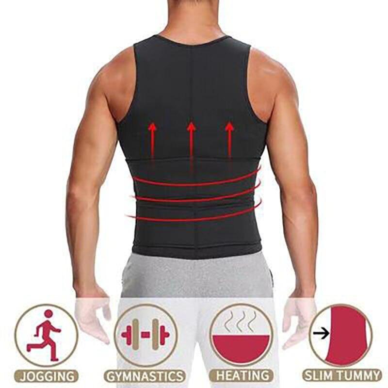 Men Body Shaper Waist Sauna Sweat Vest Compression Undershirt Shapewear Fat Burner Tank Tops Trainer Vest Slimming Shirt - Fit For Life Brands