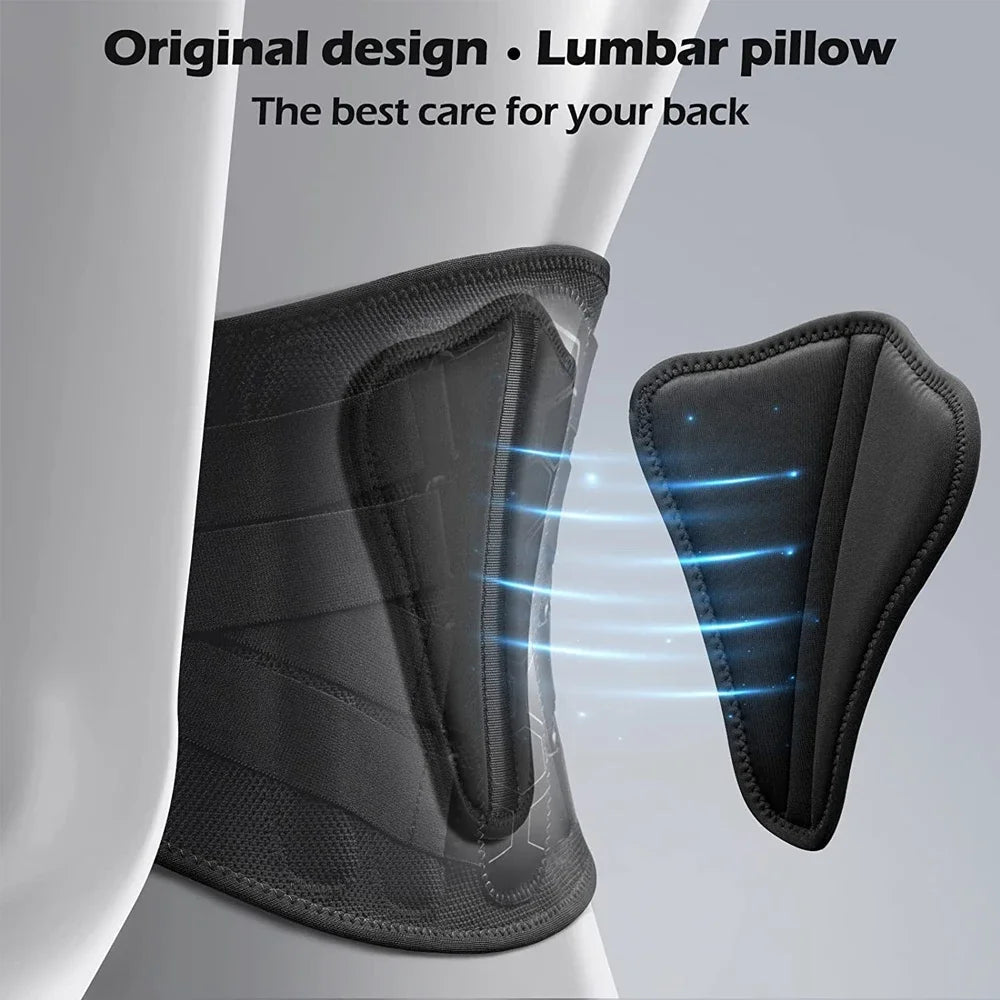 Back Braces for Lower Back Pain Relief with 6 Stays Breathable Back Support Belt Anti-skid lumbar with pad for sciatica