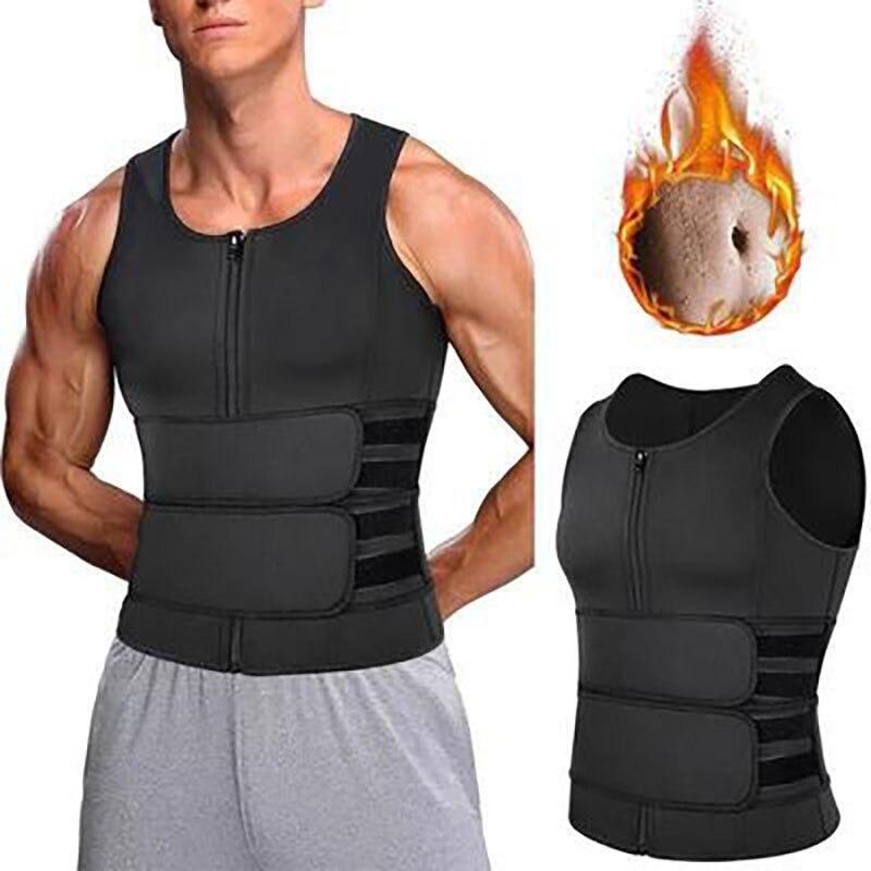 Men Body Shaper Waist Sauna Sweat Vest Compression Undershirt Shapewear Fat Burner Tank Tops Trainer Vest Slimming Shirt - Fit For Life Brands