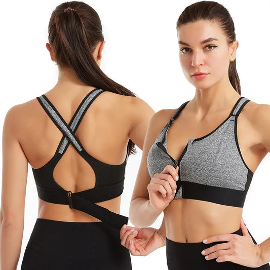 🌟 Introducing the Ultimate Adjustable Front Zipper Sports Bra - Your Perfect Workout Companion! - Fit For Life Brands 