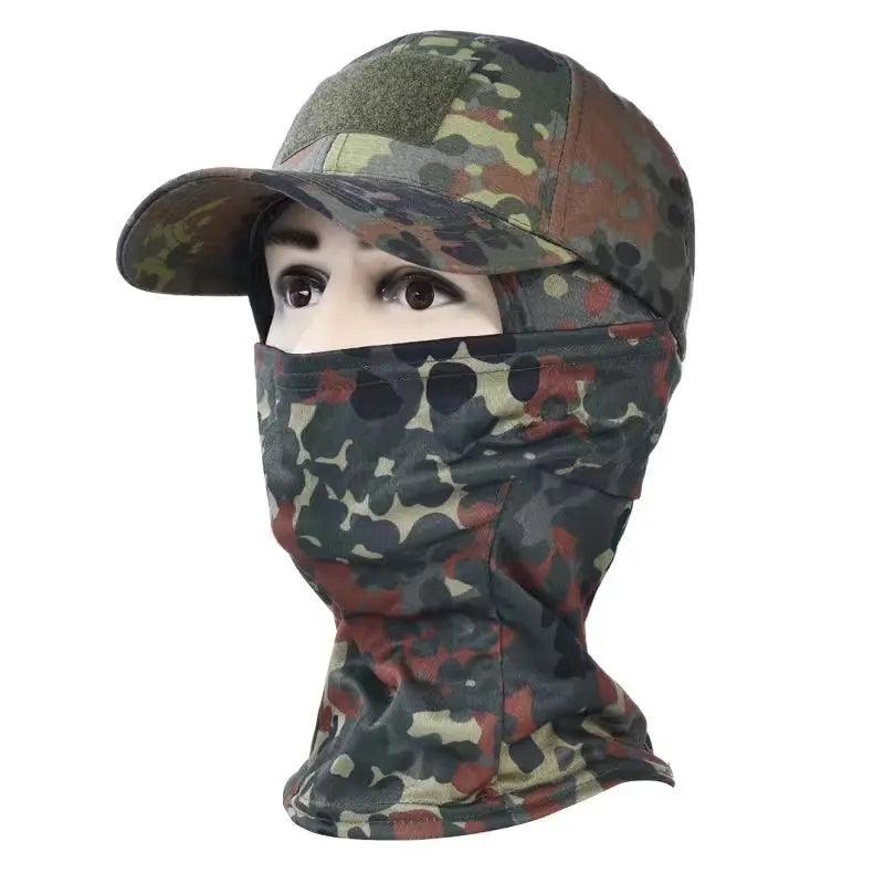 2022 Military Hood Tactical Army Baseball Caps for Men Women Summer Snapback Sun Hats Outdoor Camouflage Balaclava Half Ski Mask Fit For Life Brands