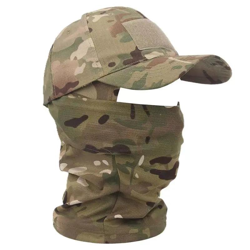 2022 Military Hood Tactical Army Baseball Caps for Men Women Summer Snapback Sun Hats Outdoor Camouflage Balaclava Half Ski Mask Fit For Life Brands