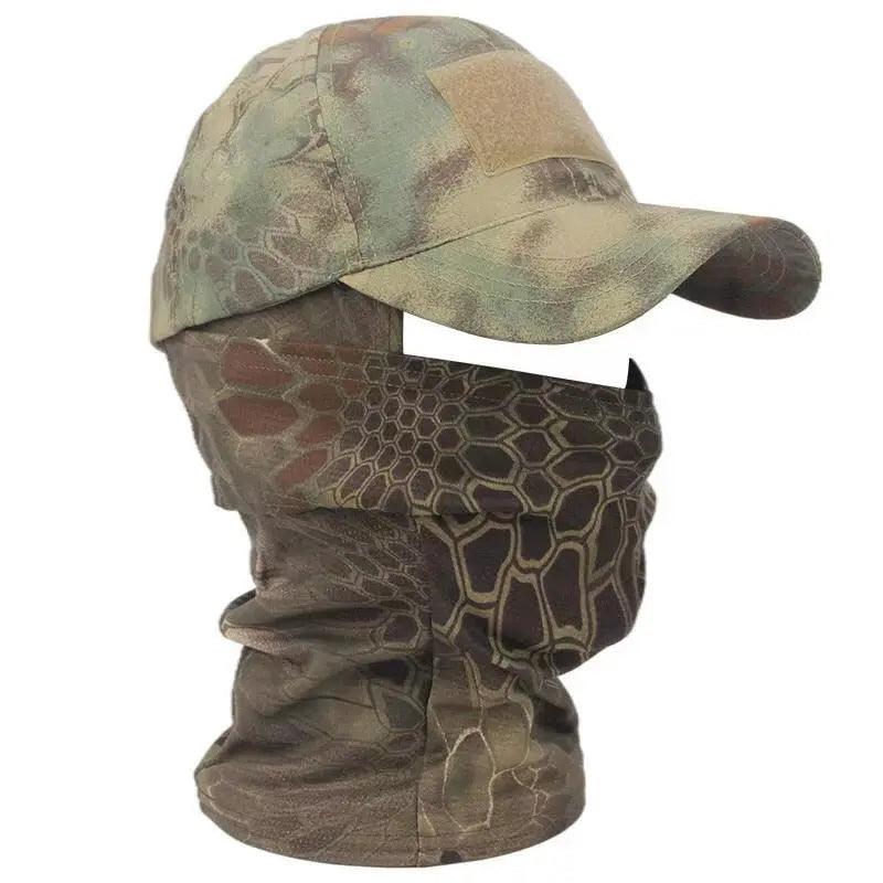 2022 Military Hood Tactical Army Baseball Caps for Men Women Summer Snapback Sun Hats Outdoor Camouflage Balaclava Half Ski Mask Fit For Life Brands