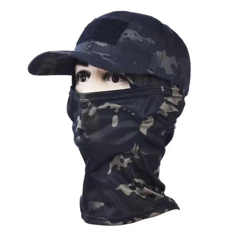 2022 Military Hood Tactical Army Baseball Caps for Men Women Summer Snapback Sun Hats Outdoor Camouflage Balaclava Half Ski Mask Fit For Life Brands