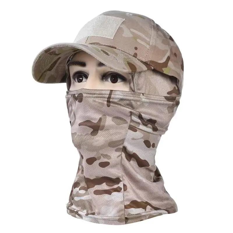 2022 Military Hood Tactical Army Baseball Caps for Men Women Summer Snapback Sun Hats Outdoor Camouflage Balaclava Half Ski Mask Fit For Life Brands