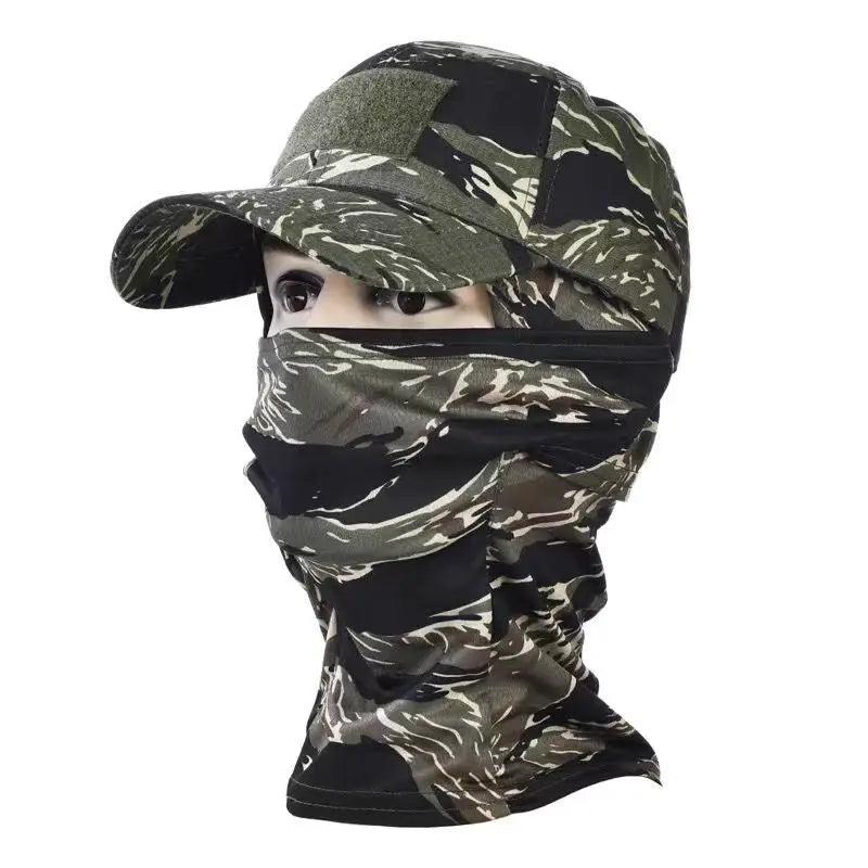 2022 Military Hood Tactical Army Baseball Caps for Men Women Summer Snapback Sun Hats Outdoor Camouflage Balaclava Half Ski Mask Fit For Life Brands