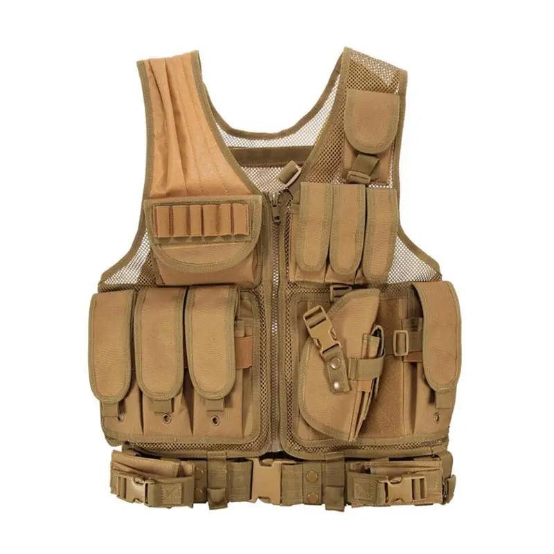 2023 Tactical Equipment Military Molle Vest Hunting Armor Vest Army Gear Airsoft Paintball Combat Protective Vest For CS Wargame Fit For Life Brands