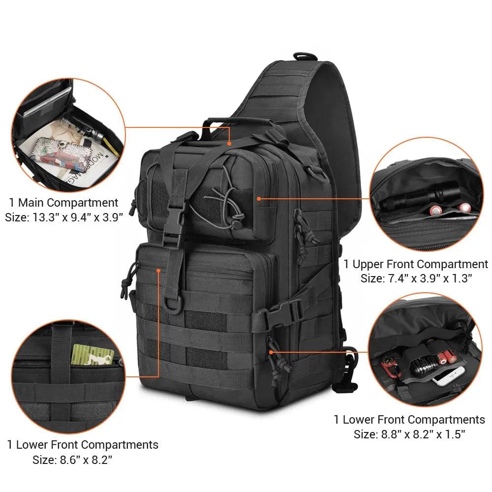 20L Tactical Assault Pack Military Sling Backpack Army Molle Waterproof EDC Rucksack Bag for Outdoor Hiking Camping Hunting Fit For Life Brands