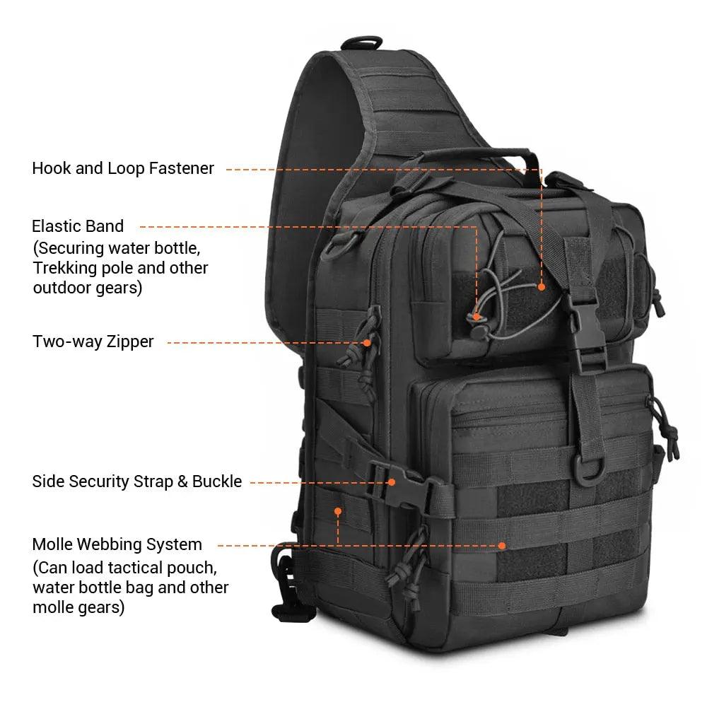 20L Tactical Assault Pack Military Sling Backpack Army Molle Waterproof EDC Rucksack Bag for Outdoor Hiking Camping Hunting Fit For Life Brands