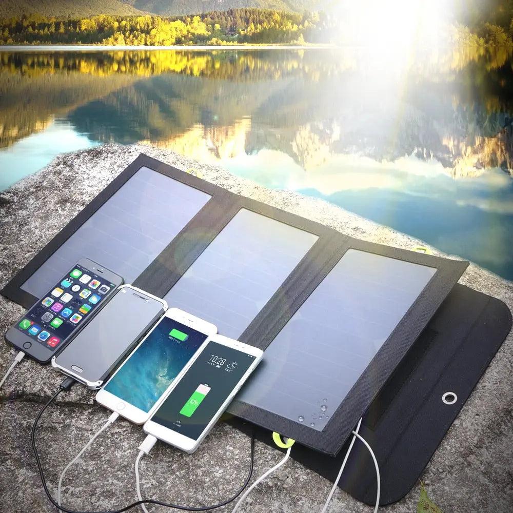 ALLPOWERS Solar Panel 5V 21W Built-in 10000mAh Battery Portable Solar Charger Waterproof Solar Battery for Mobile Phone Outdoor Fit For Life Brands 