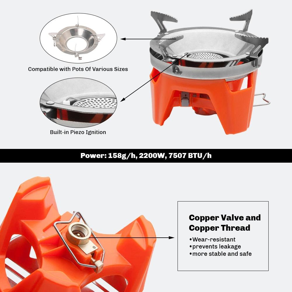 Fire Maple X2 Outdoor Gas Stove Burner Tourist Portable Cooking System With Heat Exchanger Pot FMS-X2 Camping Hiking Gas Cooker - Fit For Life Brands 