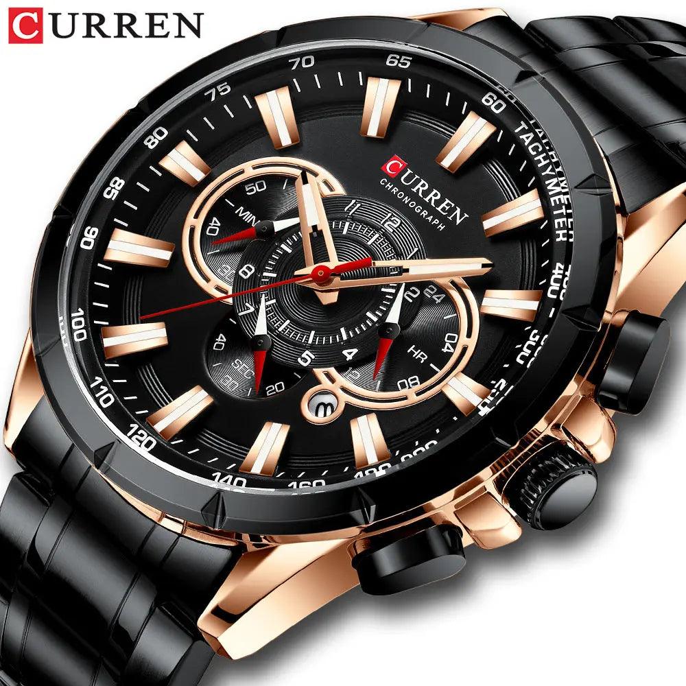 Curren/ Karine 8363 Men's watch Quartz steel band men's watch, sports, calendar watch, Foreign trade watch Hypersku