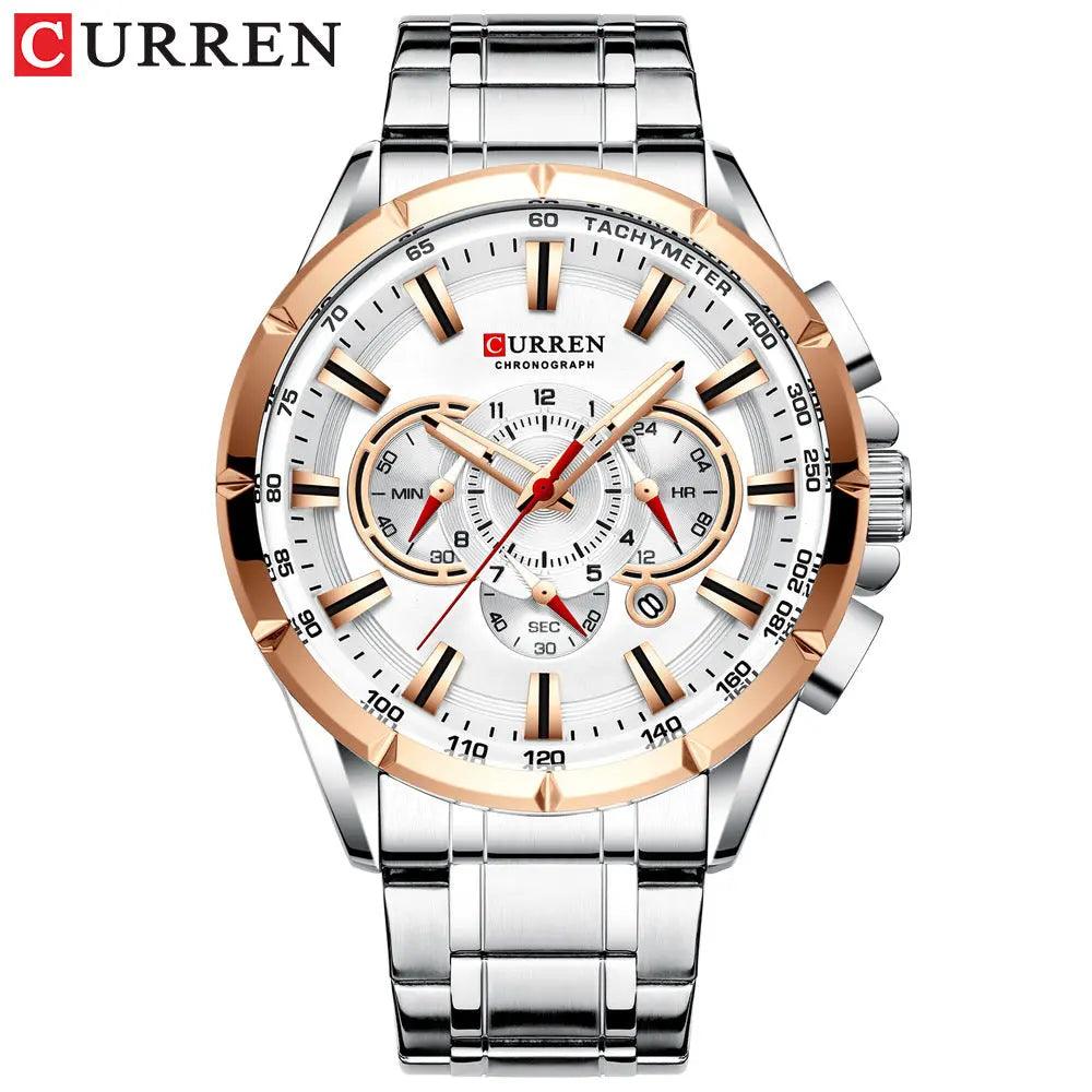 Curren/ Karine 8363 Men's watch Quartz steel band men's watch, sports, calendar watch, Foreign trade watch Hypersku