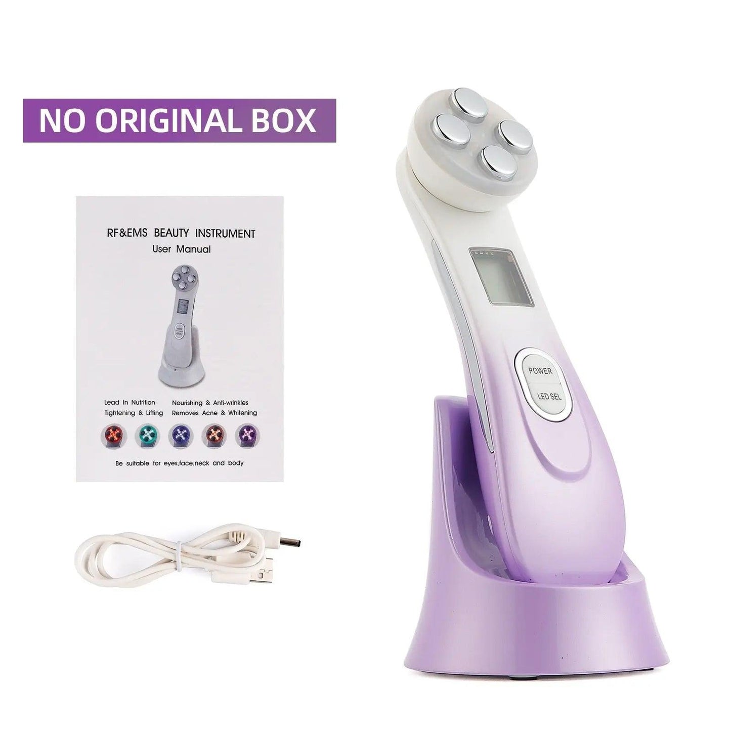 Facial Mesotherapy Electroporation RF Radio Frequency LED Photon Face Lifting Tighten Wrinkle Removal Skin Care Face Massager Fit For Life Brands 