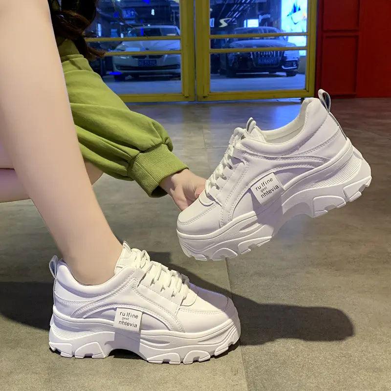 Female student network sports shoes, female casual thick sole elevating shoes 1A02 Hypersku