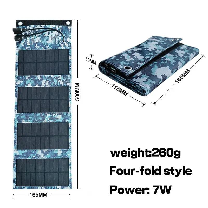 Flexible Solar Panel, 5V 2USB Portable Waterproof Plate, 10W Battery Charger, Outdoor Tourism, Fishing, Fit For Life Brands