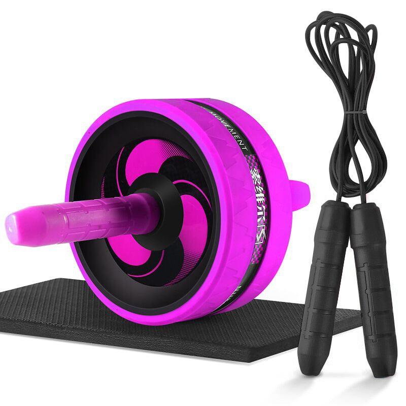 Roller&Jump Rope No Noise Abdominal Wheel Ab Roller with Mat For Exercise Fitness Equipment Accessories Body Building - Fit For Life Brands 