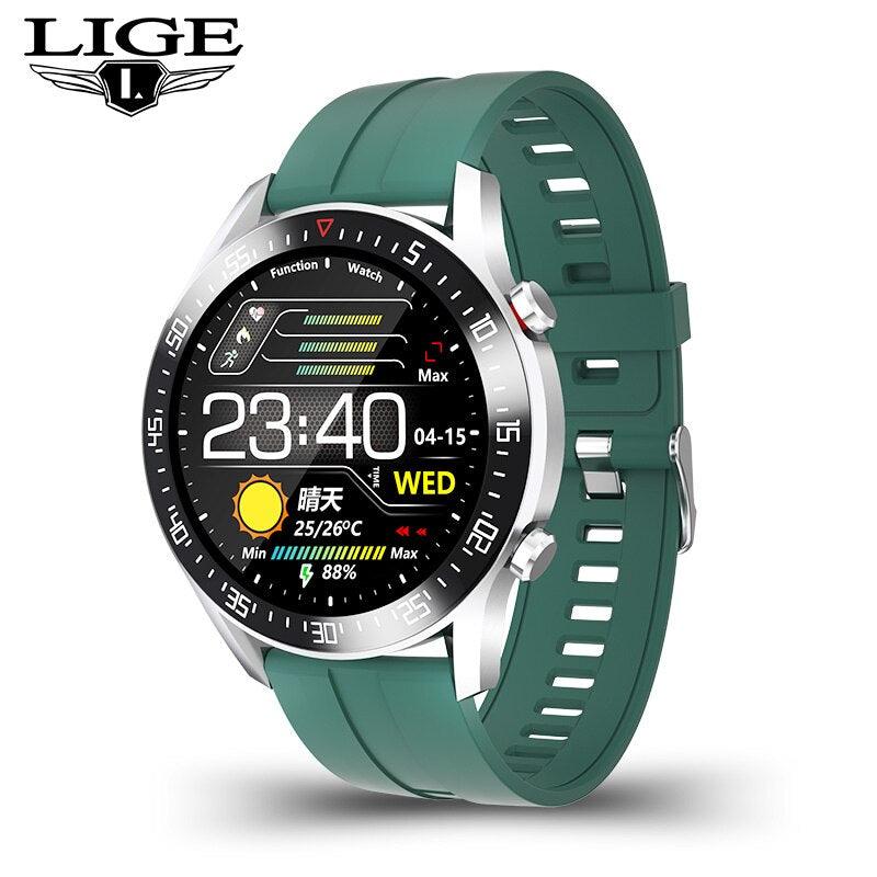 LIGE Fashion Full Circle Touch Screen Men's Smart Watches IP68 Waterproof Sports Fitness Watch Luxury Smart Watch for men - Fit For Life Brands 