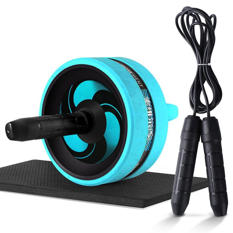 Roller&Jump Rope No Noise Abdominal Wheel Ab Roller with Mat For Exercise Fitness Equipment Accessories Body Building - Fit For Life Brands 